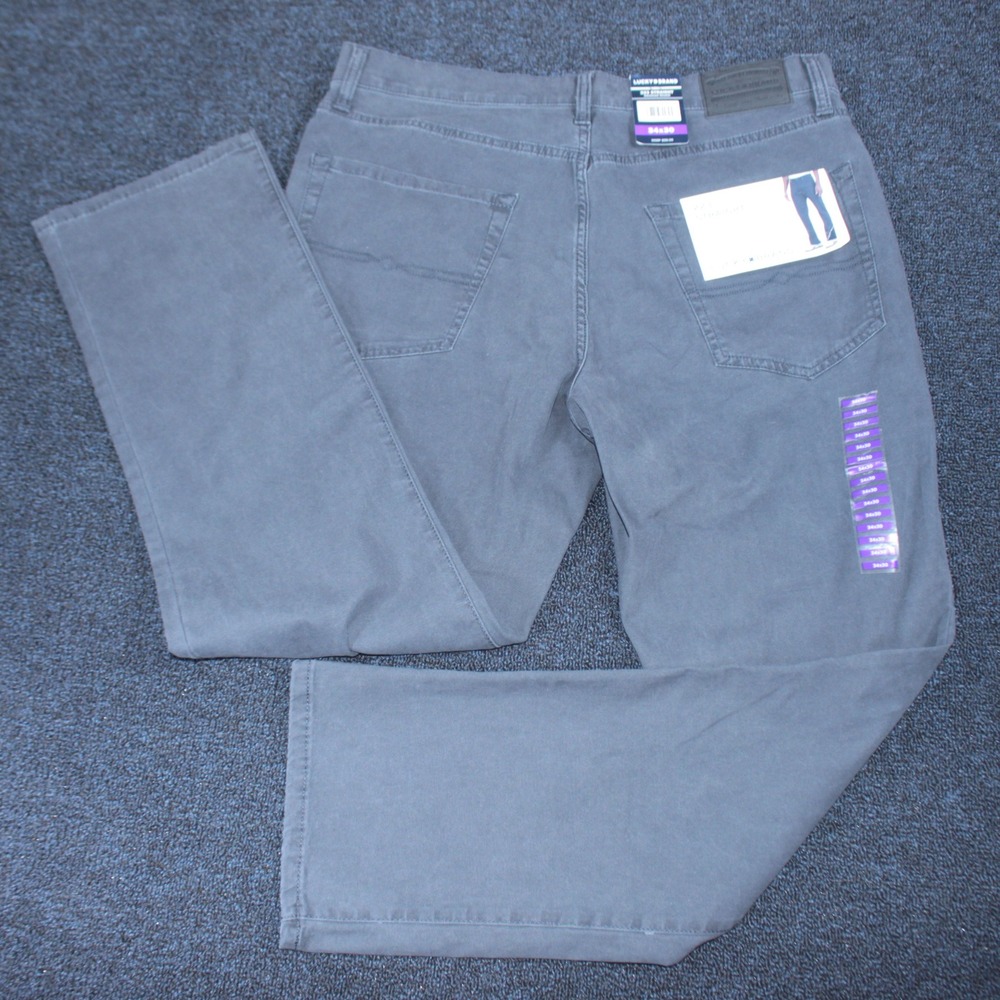 Lucky Brand 223 Straight Leg Pants Mens 34x30 Dark Navy Mid Rise Classic Fit NWT